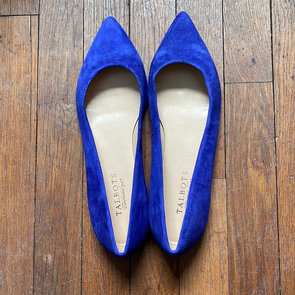 NWT Talbots Womens Suede Flats Size 8.5 M in Rich Violet